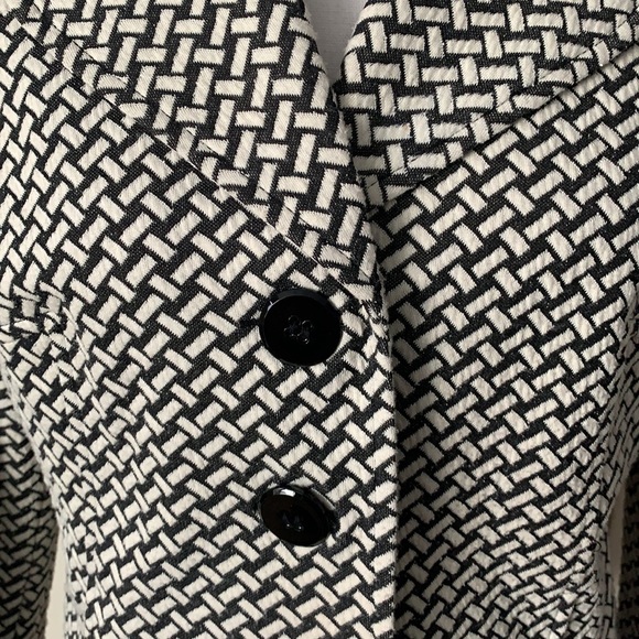Charter Club Blazer/Jacket Grayish Black & White Size M - Poly/Rayon/Spandex - Picture 3 of 8